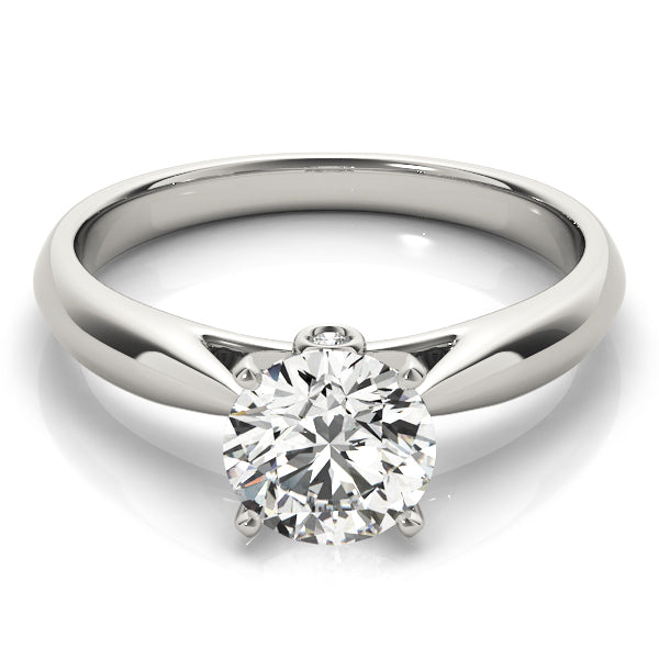 Platinum 1 CT Round Diamond Solitaire Ring
