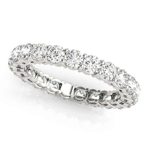 14K White Gold Multi-Stone Diamond Wedding Band
