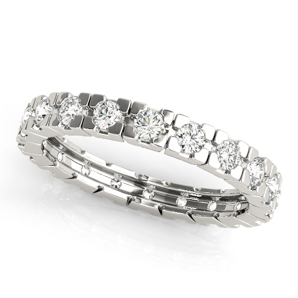 14K White Gold 0.85 ctw Diamond Wedding Band
