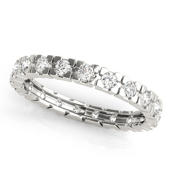 14K White Gold 1/2 ct Diamond Wedding Band