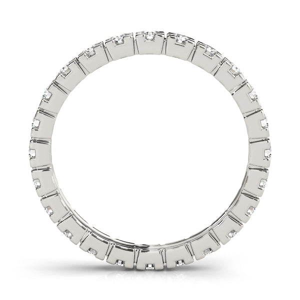 14K White Gold 3/8 ct Diamond Wedding Band