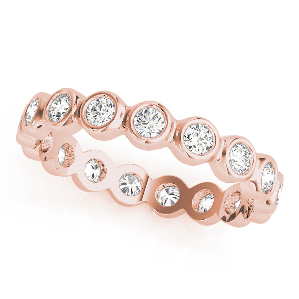 14K Rose Gold 5/8 ctw Diamond Wedding Band