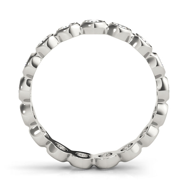 14K White Gold 5/8 ct Diamond Wedding Band