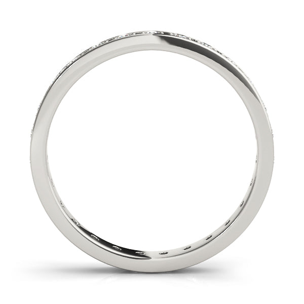 Platinum 1/4 CT Diamond Wedding Ring Classic Band
