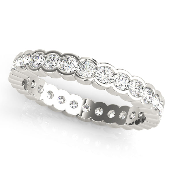 14K White Gold 7/8 ct Diamond Wedding Band