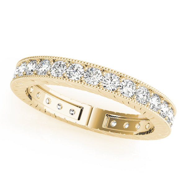 14K Yellow Gold 3/8 ct Diamond Wedding Band