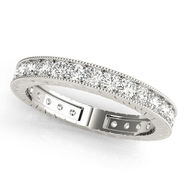 18K White Gold 3/8 ct Diamond Wedding Band
