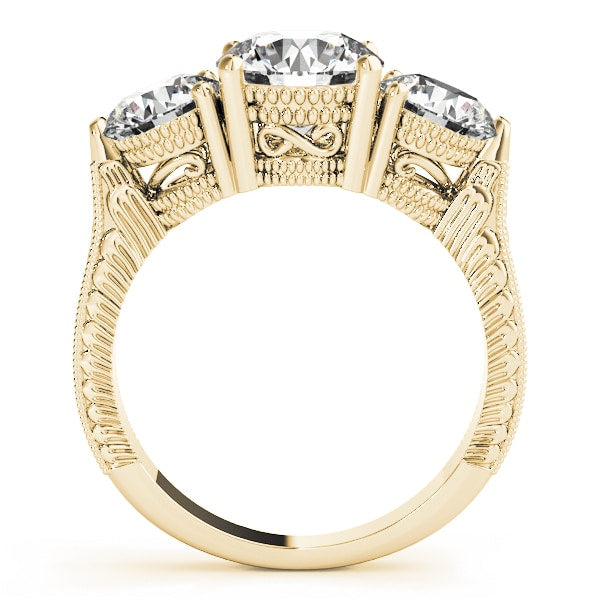 ENGAGEMENT RINGS 3 STONE ROUND