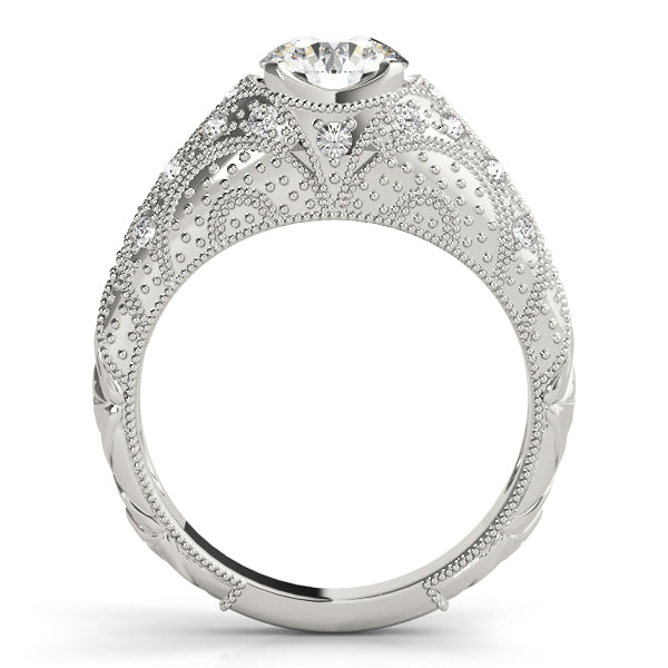 18K White Gold 1.2 ctw Vintage Diamond Ring