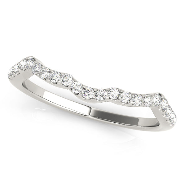 18K White Gold 0.21 CT Diamond Wedding Band