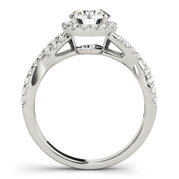 Platinum 1.5 CT Diamond Halo Engagement Ring