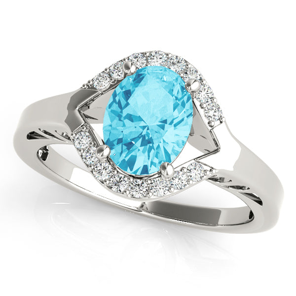 Lab Diamond Oval Gemstone Fashion Ring