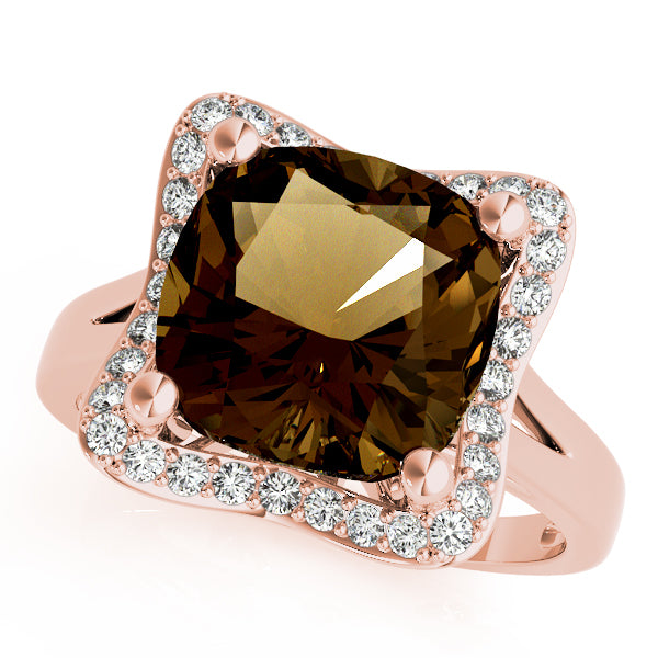 Rose Gold 1/4 CT Diamond Fashion Statement Ring