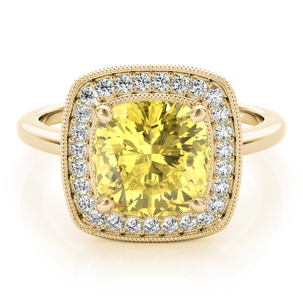 14K Yellow Gold Diamond Fashion Ring