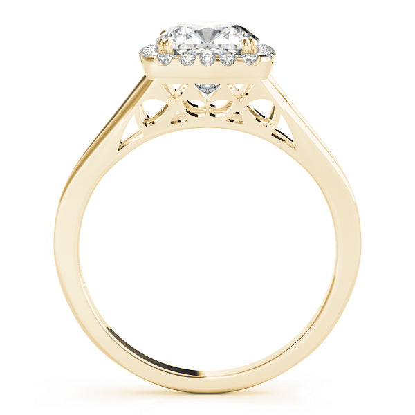 14K Yellow Gold Diamond Cluster Fashion Ring