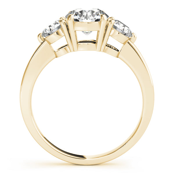 18K Yellow Gold 1.5ctw Round Diamond Three-Stone Ring