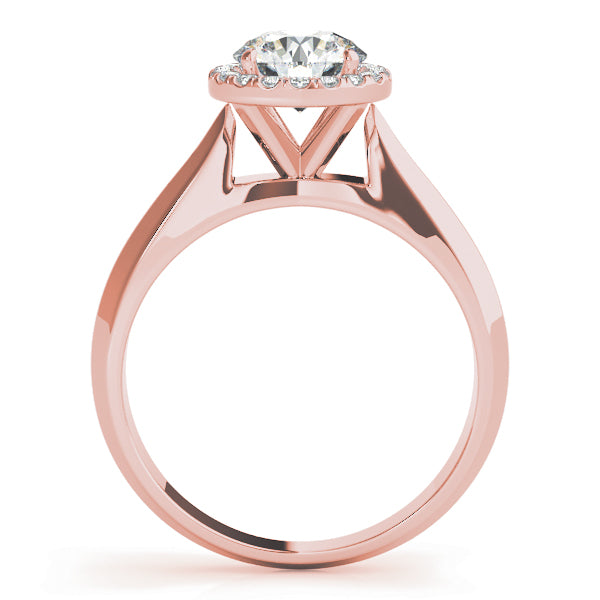18K Rose Gold 1 CT Diamond Halo Ring