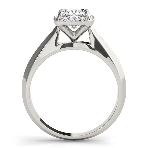 Platinum 1 CT Cushion Diamond Engagement Halo Ring