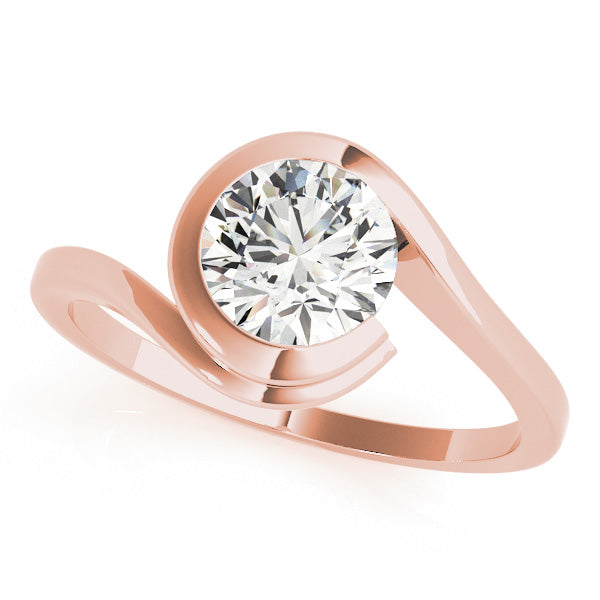 18K Rose Gold 1/2 CT Diamond Engagement Ring