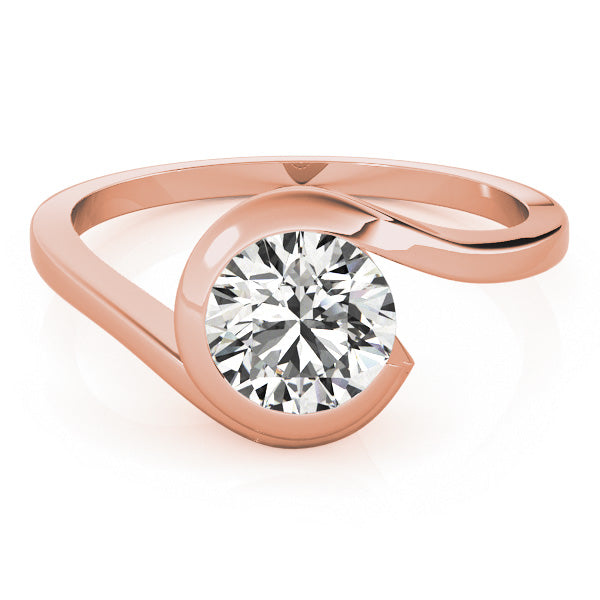 18K Rose Gold 1/2 CT Diamond Engagement Ring