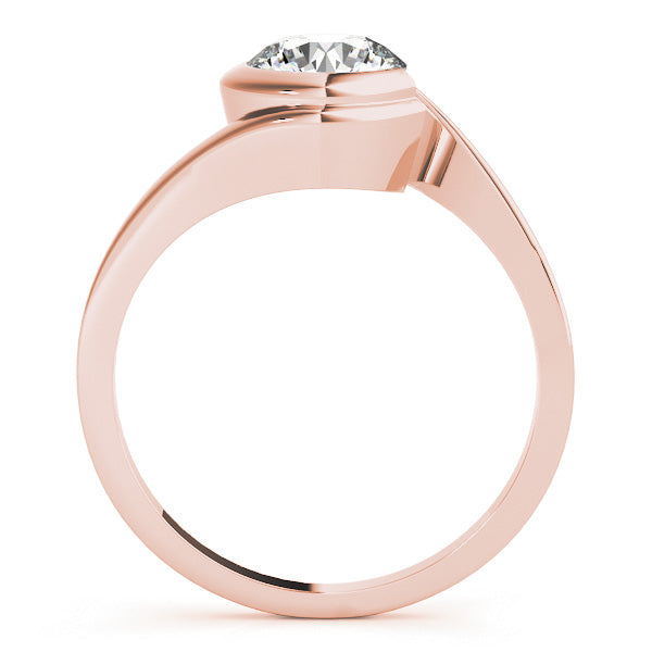 18K Rose Gold 1/2 CT Diamond Engagement Ring