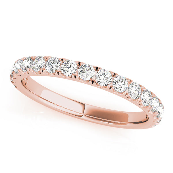 18K Rose Gold Diamond Wedding Ring