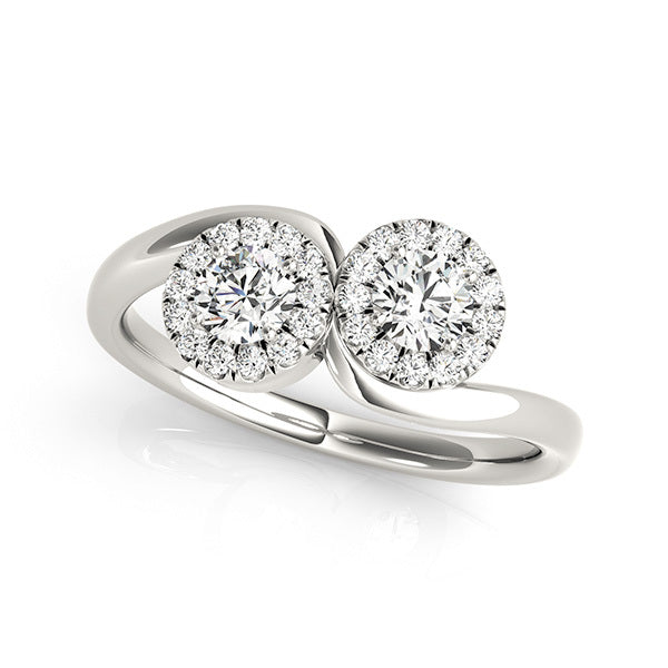 14K White Gold Multi-Diamond Fashion Ring