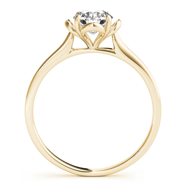 18K Yellow Gold 1/3 CT Round Diamond Engagement Ring