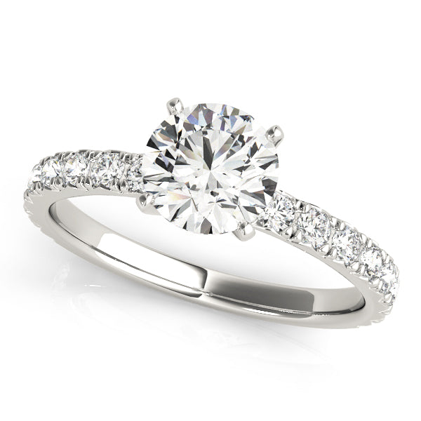Platinum 1.33ctw Round Diamond Engagement Ring