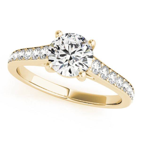 18K Yellow Gold 1.33ctw Round Diamond Engagement Ring