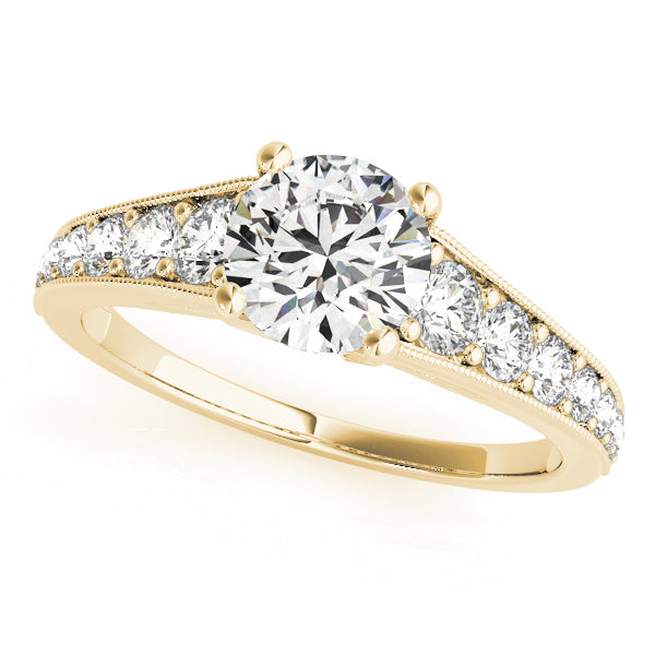 18K Yellow Gold 1 CT Diamond Engagement Ring