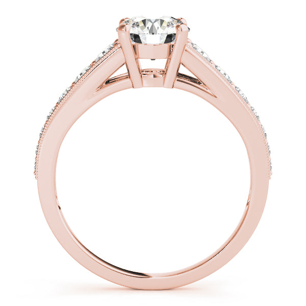 18K Rose Gold 1 CT Diamond Engagement Ring