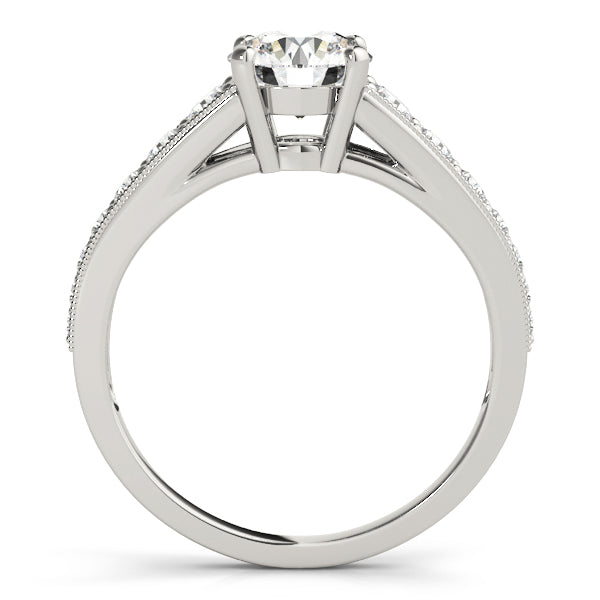 Single Row Diamond Engagement Ring