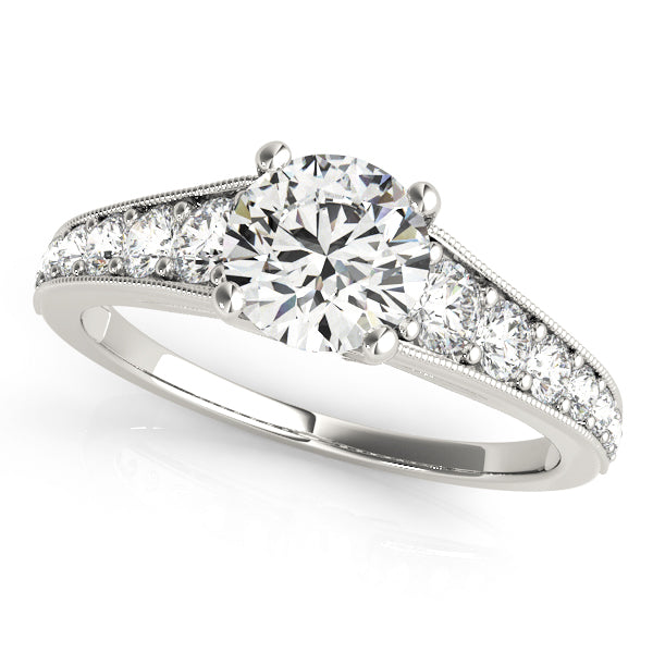 Platinum 1.38 CT Round Diamond Engagement Ring