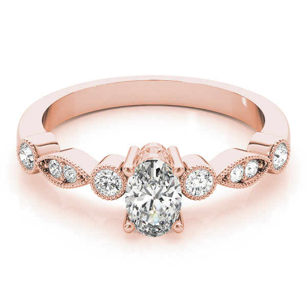 Rose Gold Lab Diamond Oval Fashion Ring