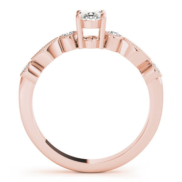 Rose Gold Lab Diamond Oval Fashion Ring