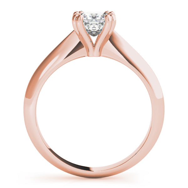 14K Rose Gold Diamond Solitaire Engagement Ring
