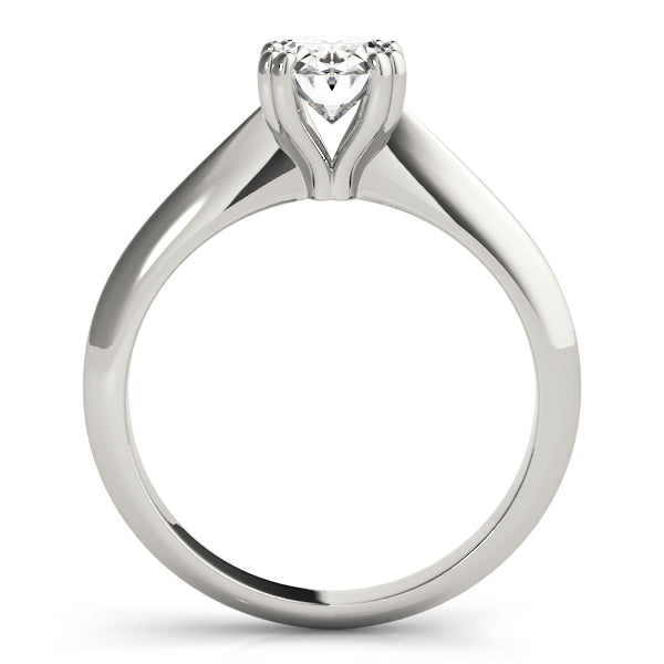 18K White Gold 0.6 CT Oval Diamond Engagement Ring