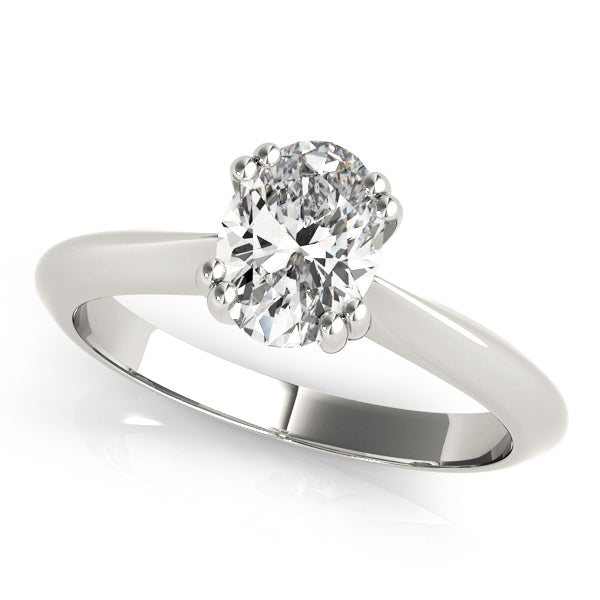 Platinum Oval Diamond Engagement Ring 0.6 CT