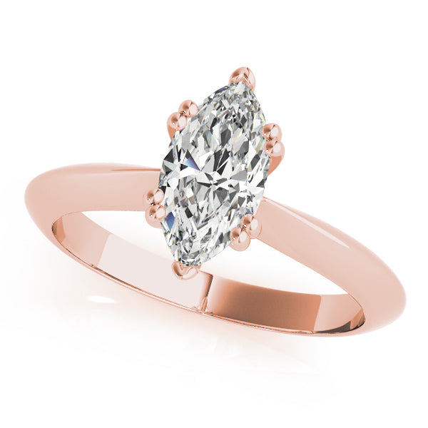 18K Rose Gold 1 CT Marquise Diamond Ring