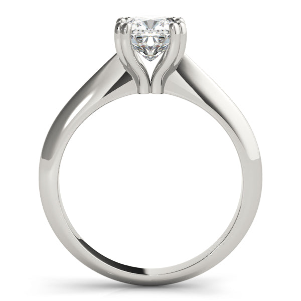 Platinum Cushion Diamond 1/2 CT Solitaire Ring