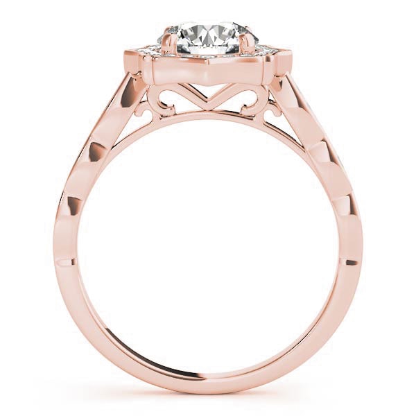 SCALLOPED ROUND HALO RING