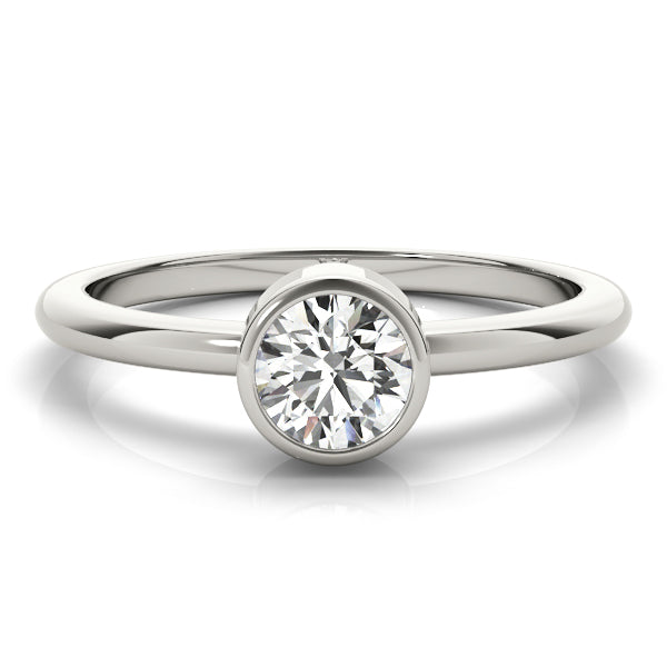 Platinum 0.5 CT Round Diamond Engagement Ring