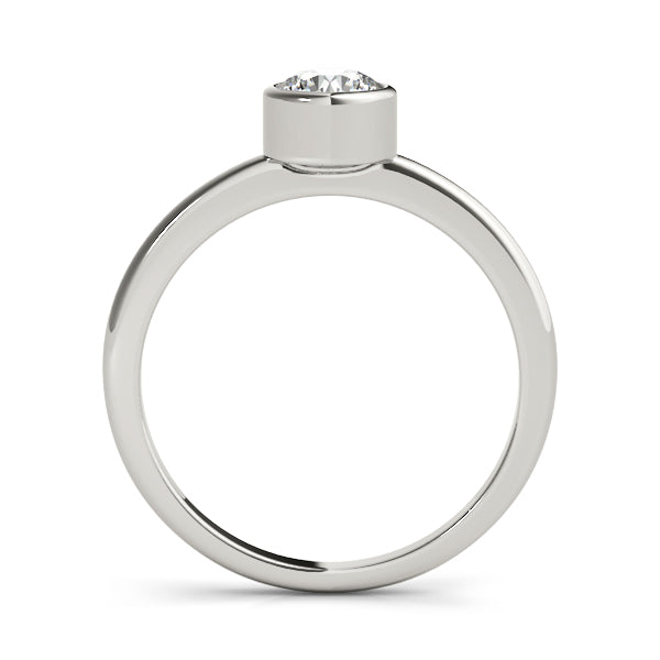 18K White Gold 1/2 CT Diamond Engagement Ring