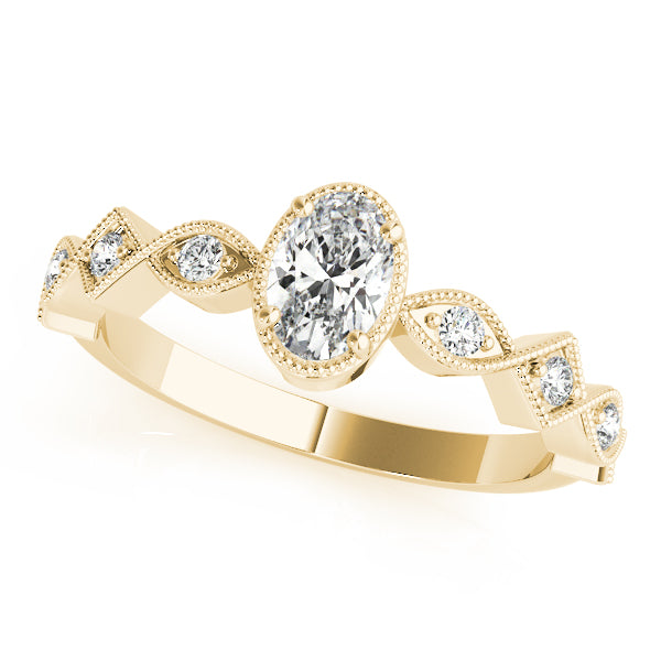 18K Yellow Gold 0.5 CT Diamond Engagement Ring