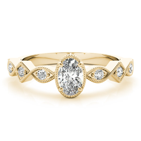 18K Yellow Gold 0.5 CT Diamond Engagement Ring