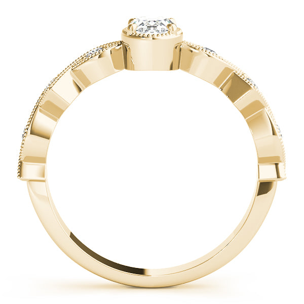 18K Yellow Gold 0.5 CT Diamond Engagement Ring