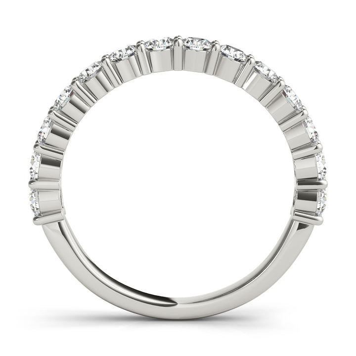 18K White Gold Multi-Diamond Wedding Band