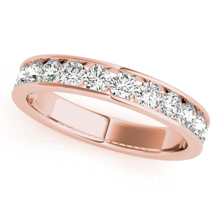 18K Rose Gold Diamond Wedding Ring