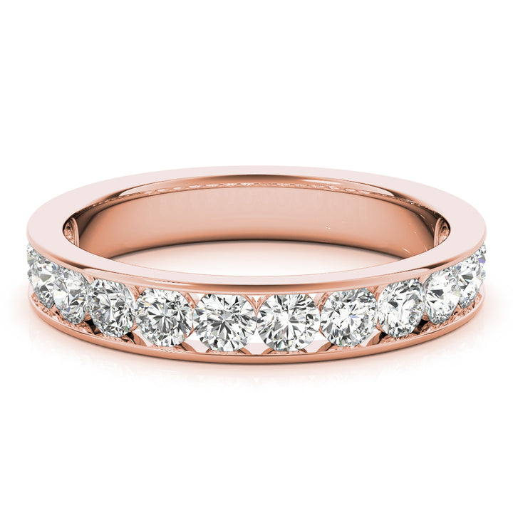 18K Rose Gold Diamond Wedding Ring